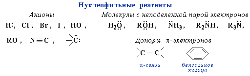 Нуклеофилы Нуклеофилы